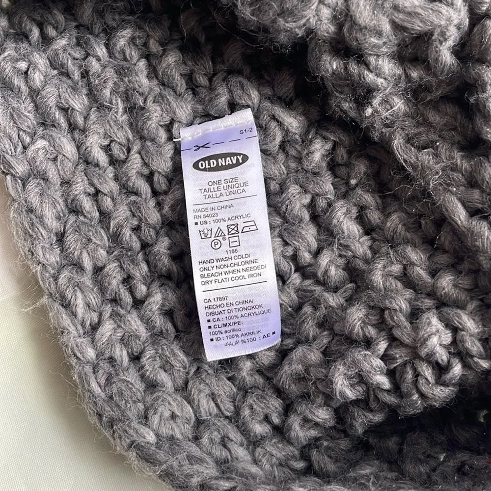 Old Navy Chunky knitted ear warmers head band gray O/S